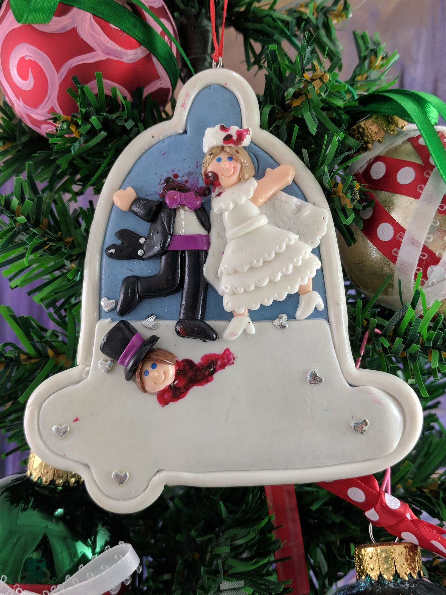 Decapitated Groom Wedding Christmas Ornament