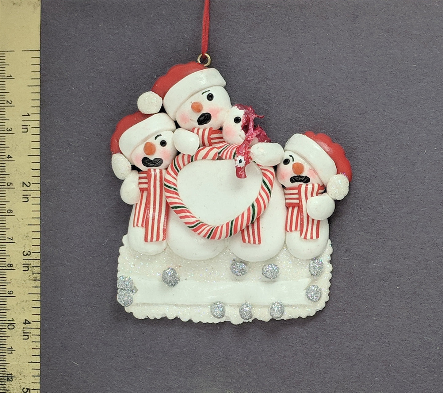 "Droopy Eye" Snowmen Family Christmas Ornament