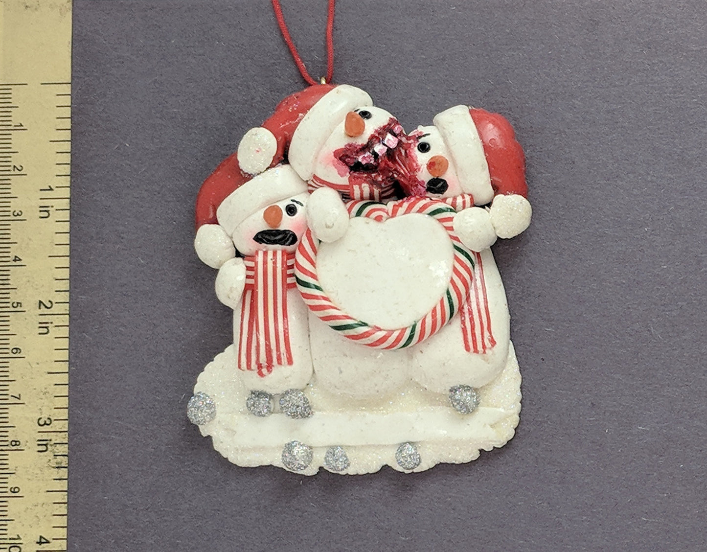 Face Chomper Snowman Zombie Christmas Ornament