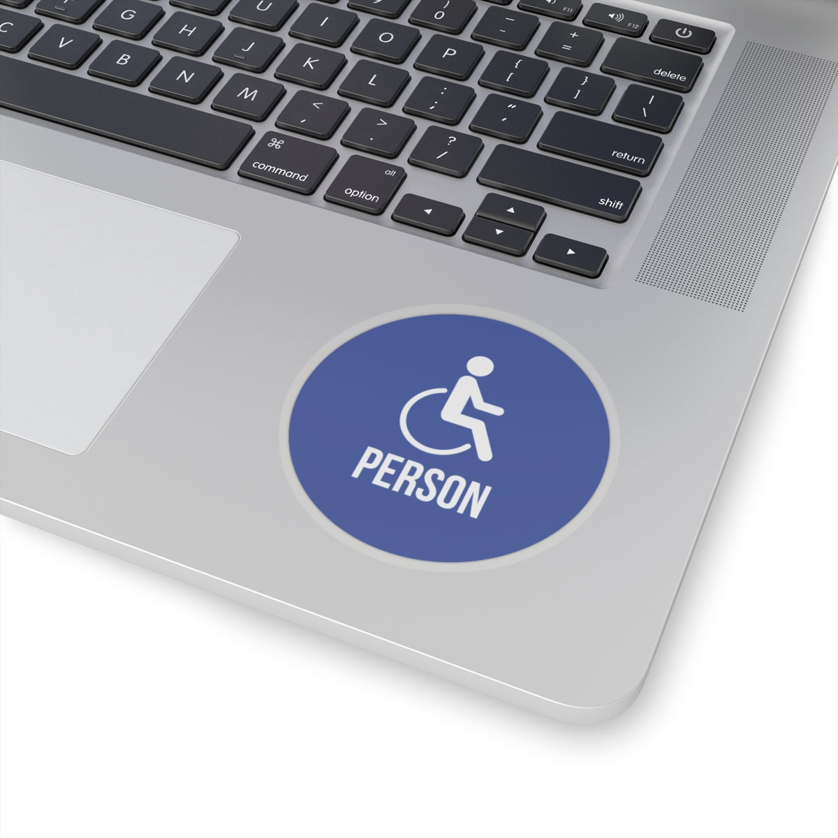 Wheelchair Person Blue Circle Sticker