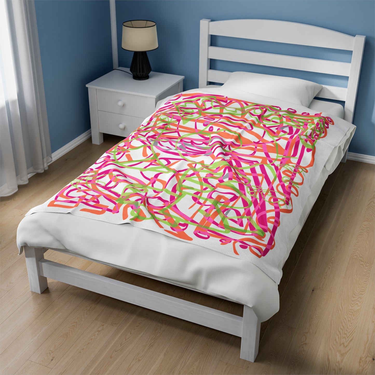 Marker Scribble Velveteen Plush Blanket