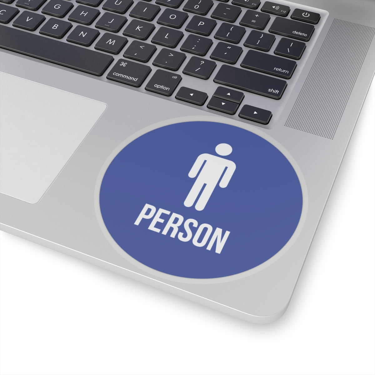 Pants Person Blue Circle Sticker