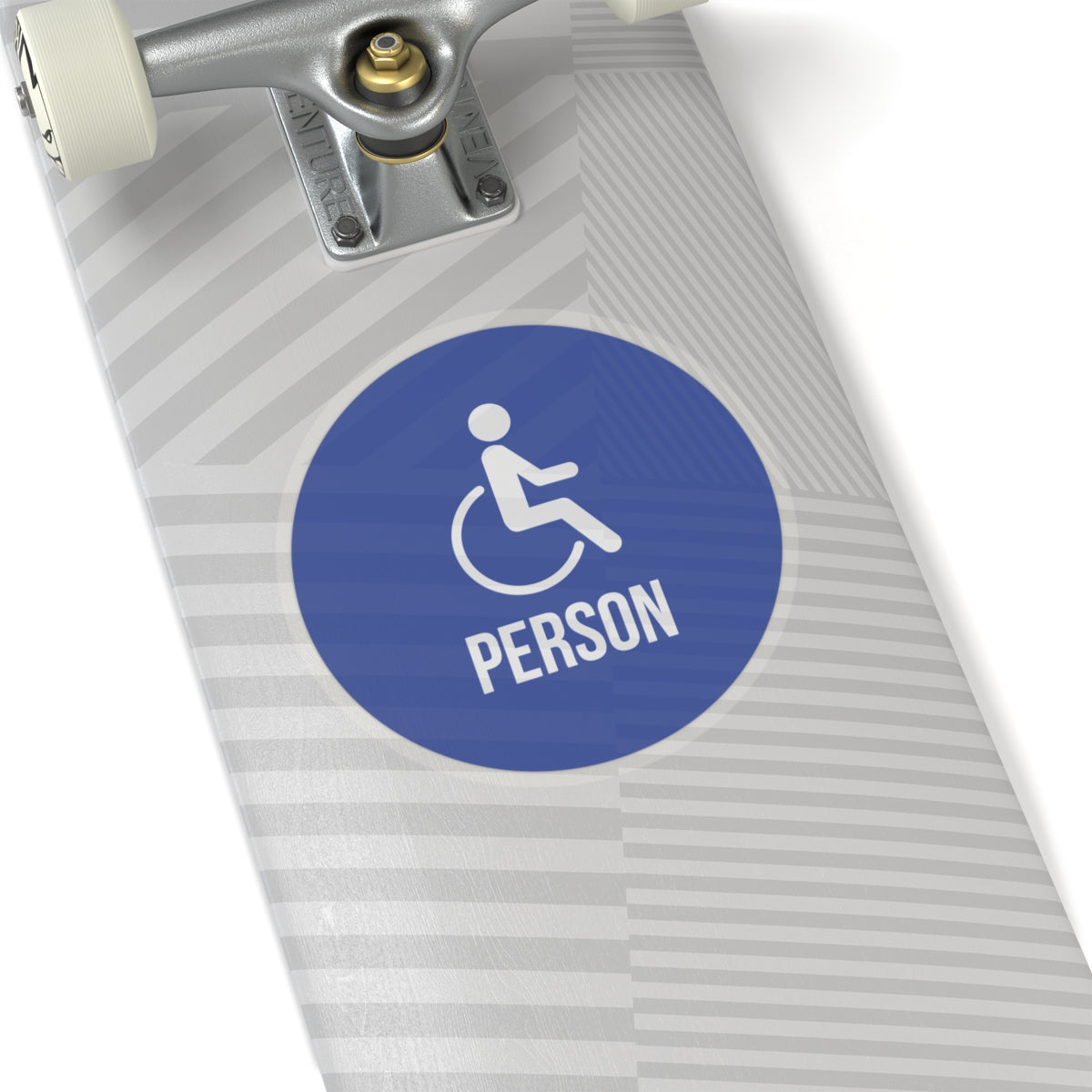 Wheelchair Person Blue Circle Sticker