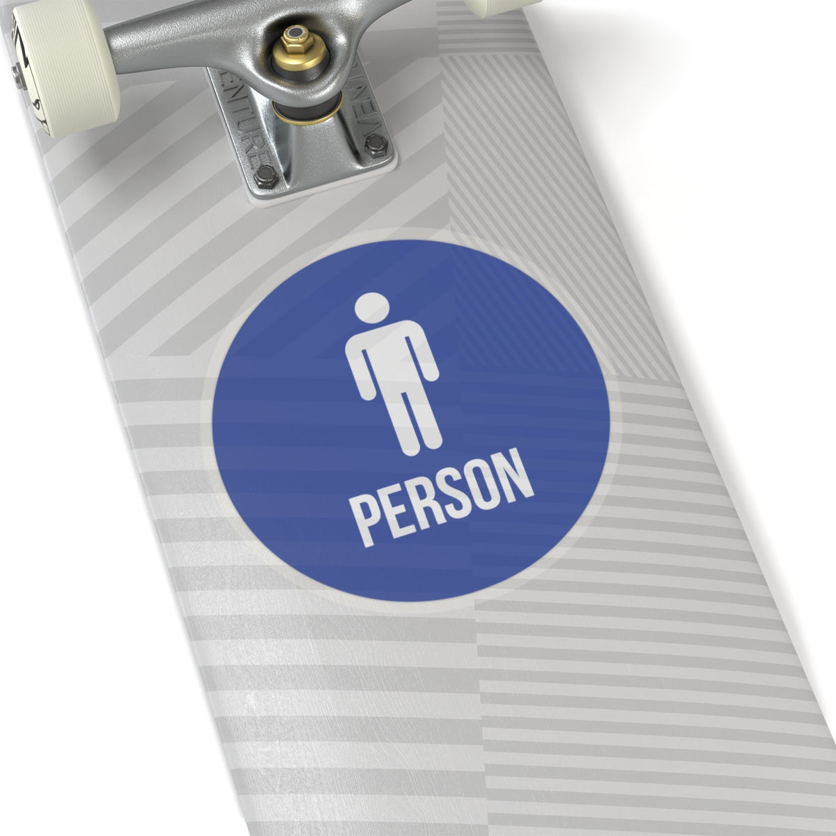 Pants Person Blue Circle Sticker