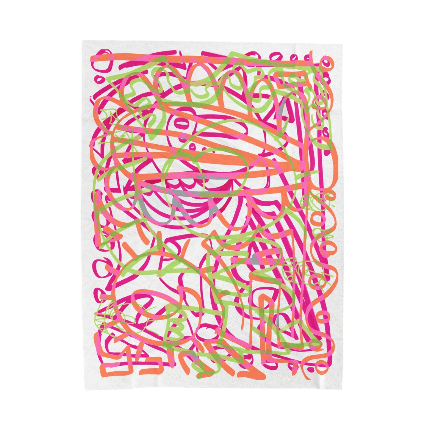 Marker Scribble Velveteen Plush Blanket