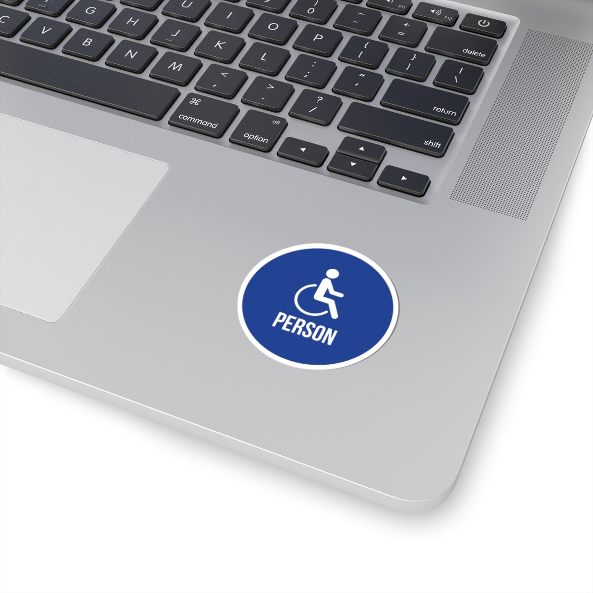 Wheelchair Person Blue Circle Sticker