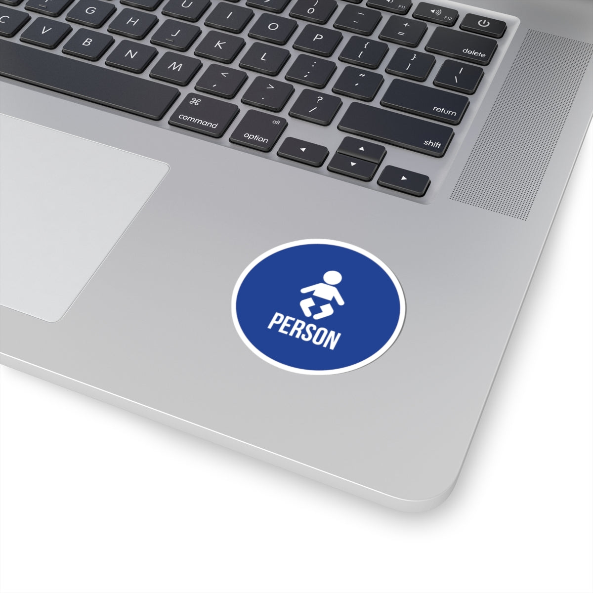 Baby Person Blue Circle Sticker