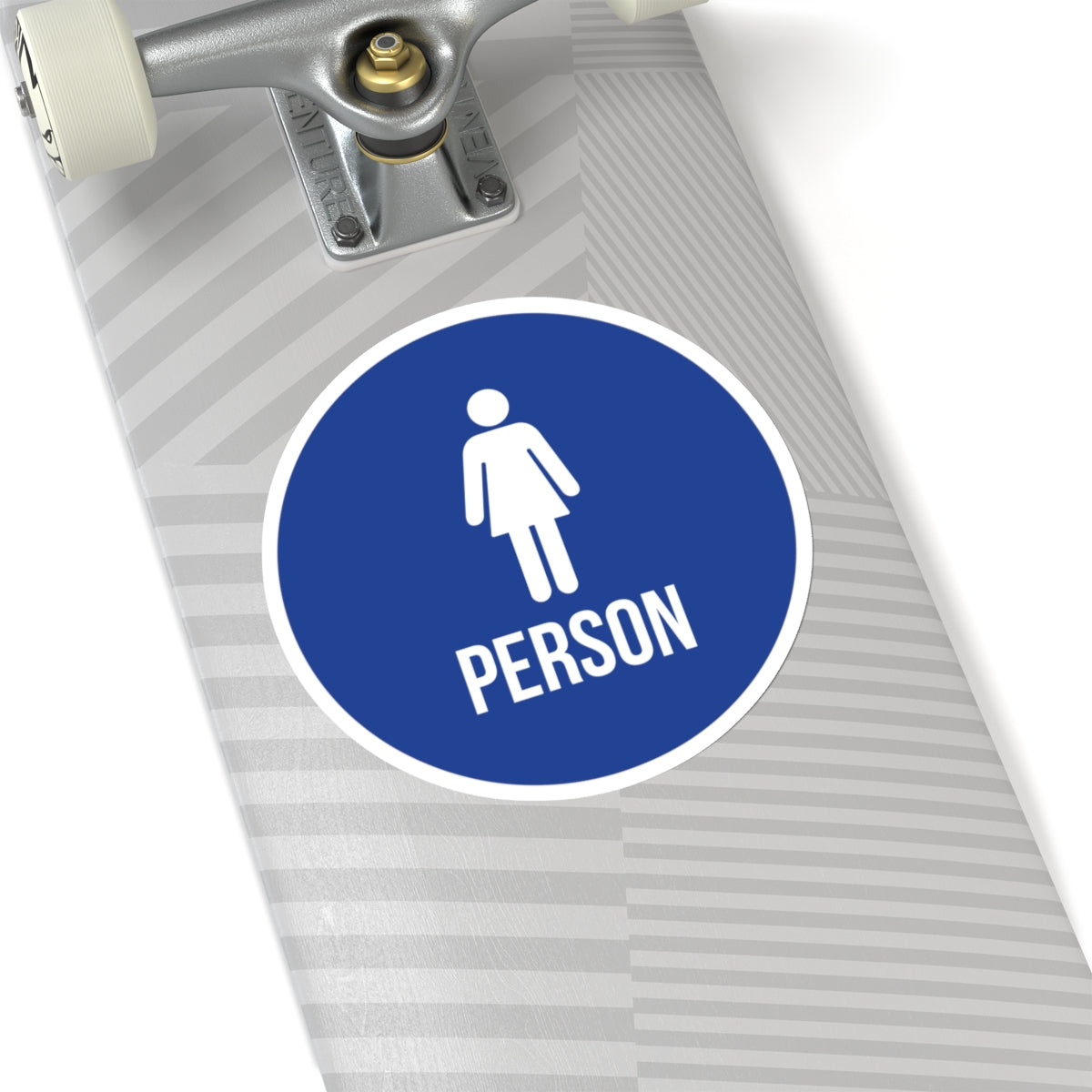 Skirt Person Blue Circle Sticker