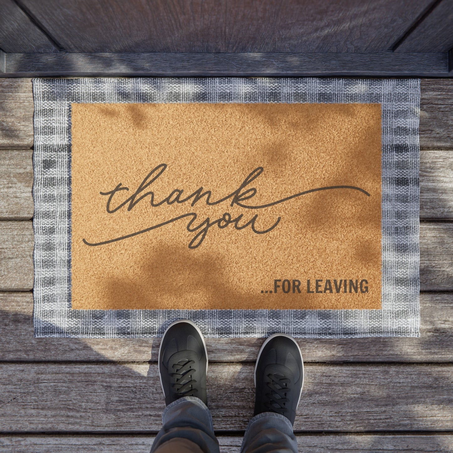 Thank You... For Leaving Funny Satirical Doormat