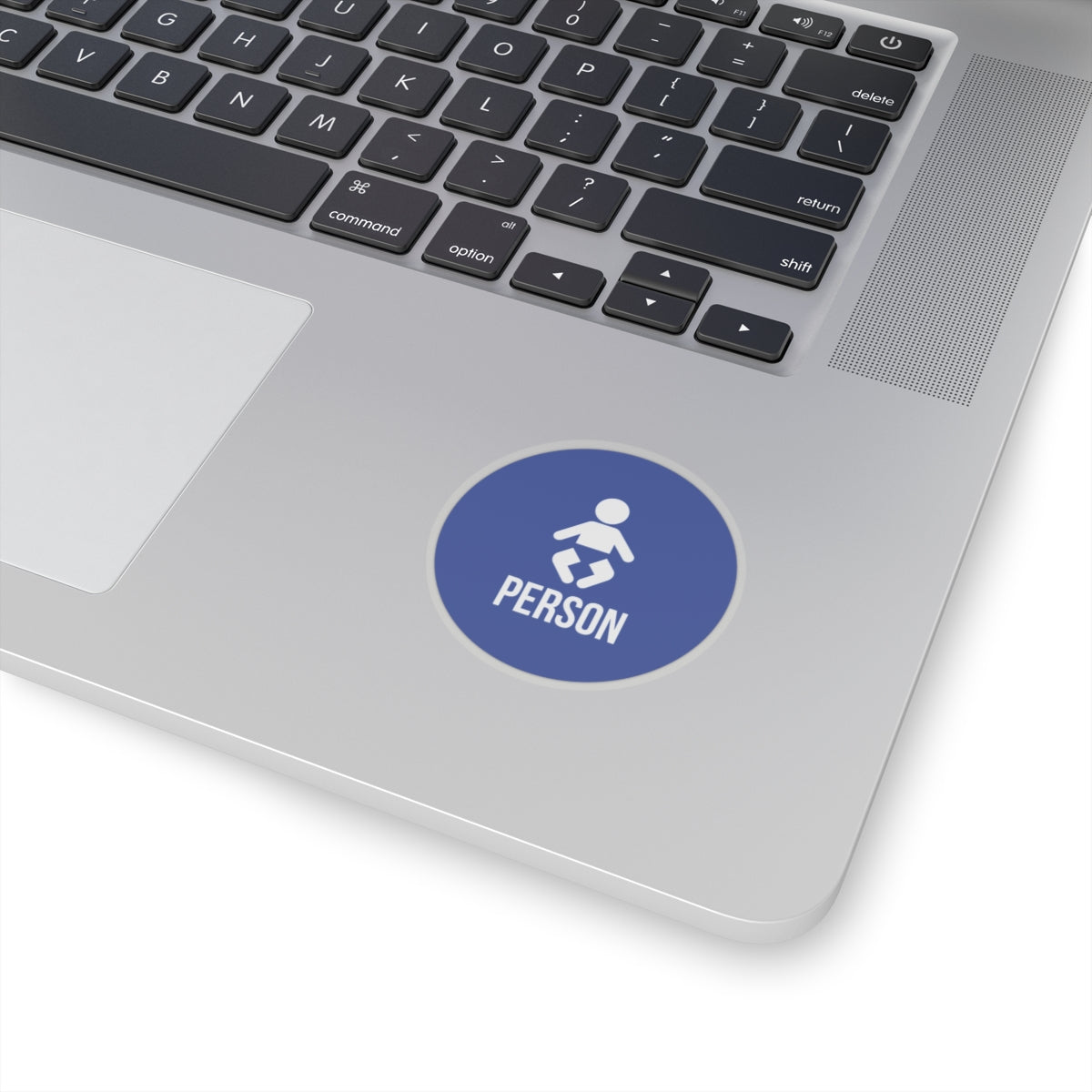 Baby Person Blue Circle Sticker