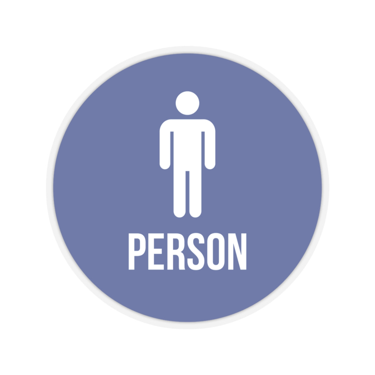 Pants Person Blue Circle Sticker