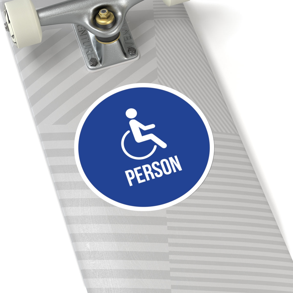 Wheelchair Person Blue Circle Sticker