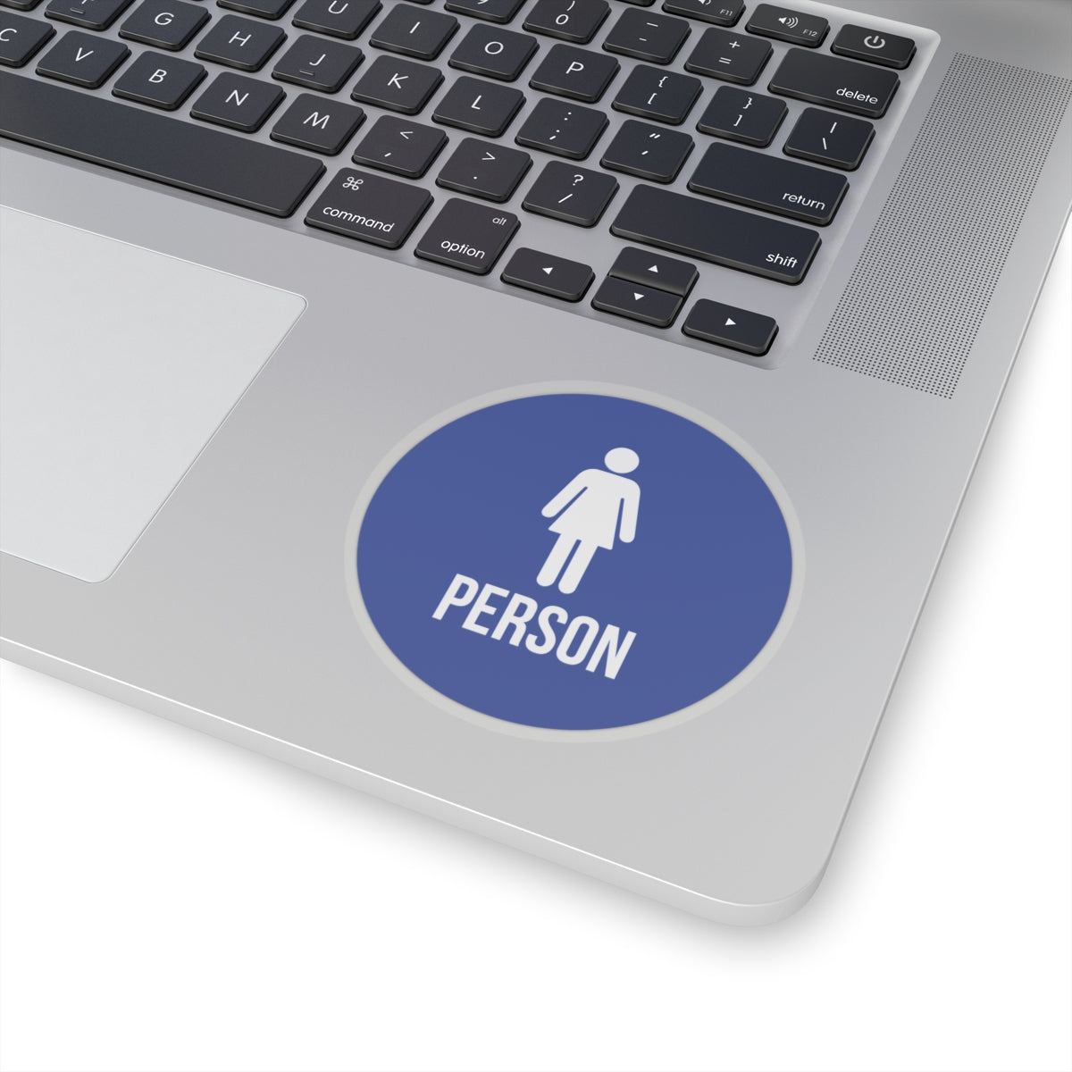 Skirt Person Blue Circle Sticker