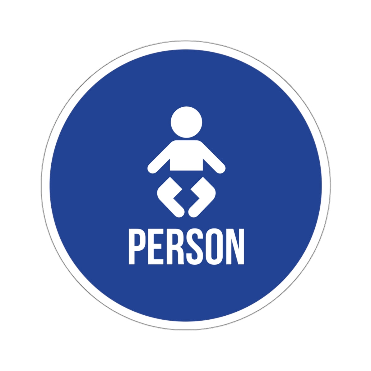 Baby Person Blue Circle Sticker