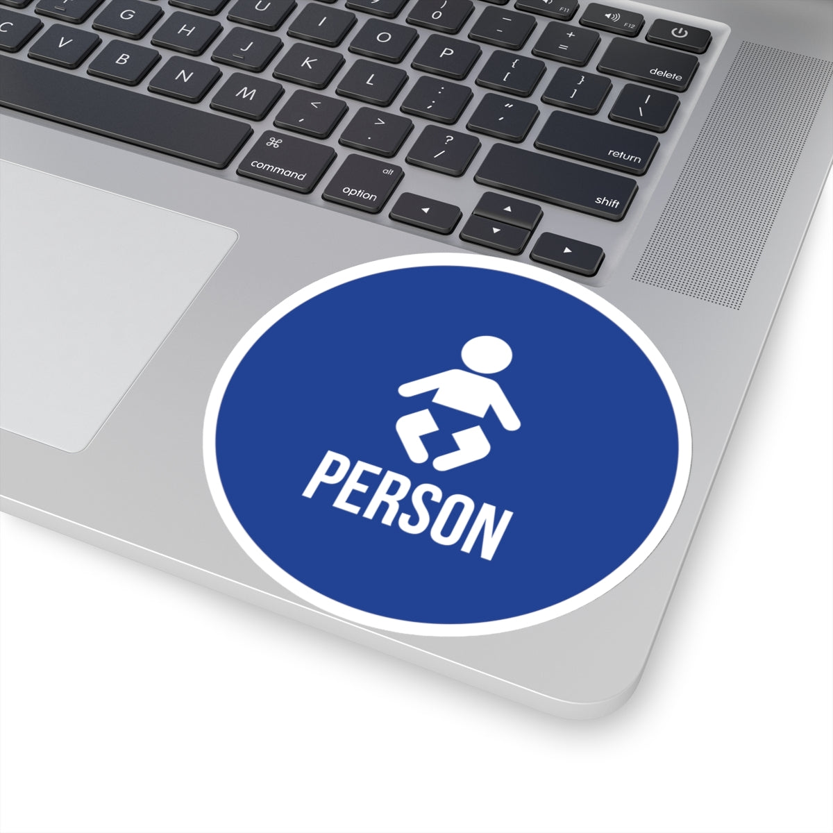 Baby Person Blue Circle Sticker