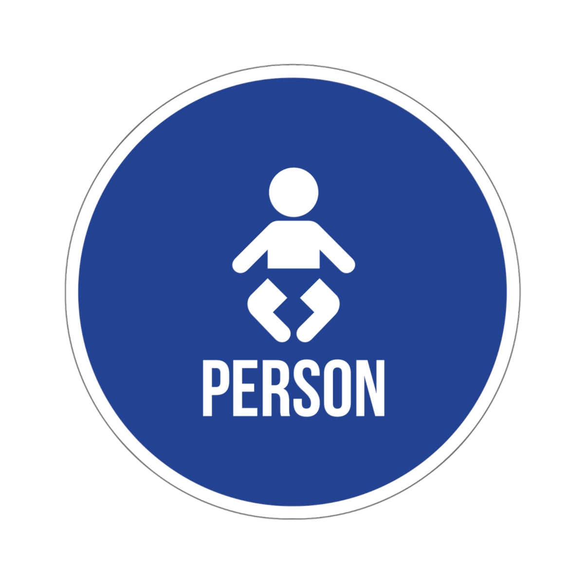 Baby Person Blue Circle Sticker