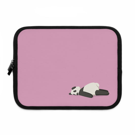 Tired Panda Pink Laptop Sleeve