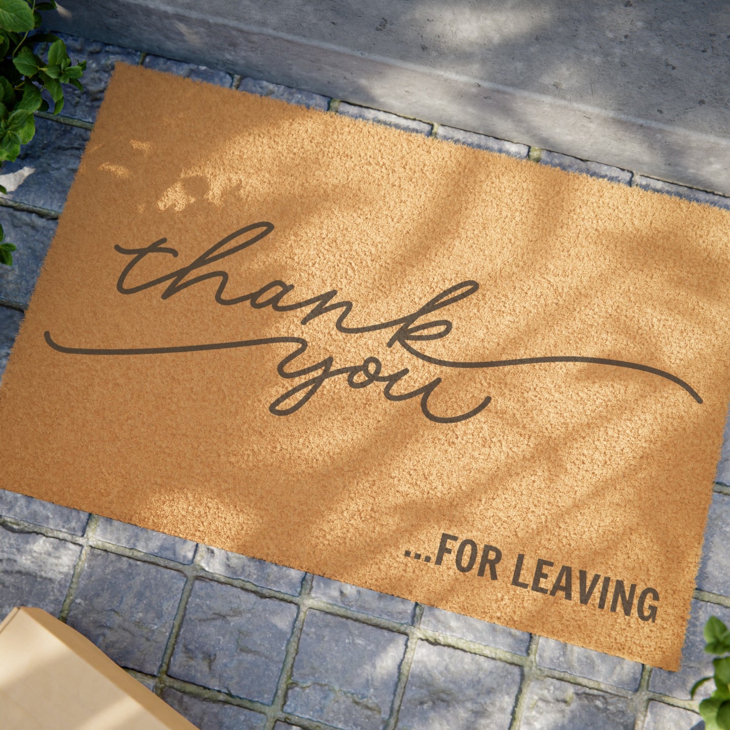 Thank You... For Leaving Funny Satirical Doormat