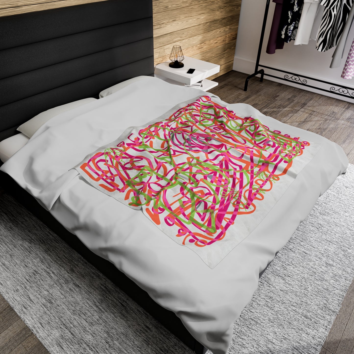 Marker Scribble Velveteen Plush Blanket