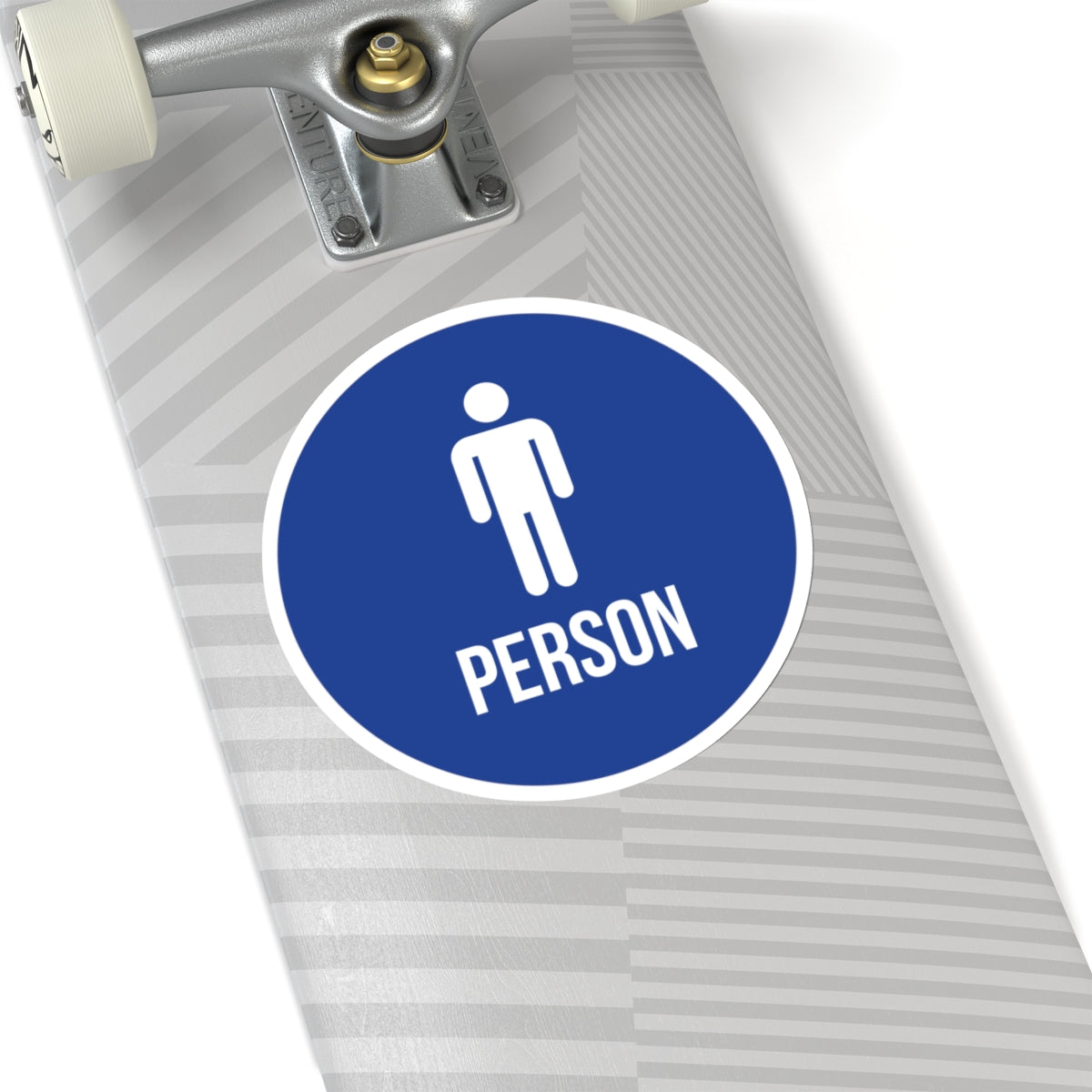 Pants Person Blue Circle Sticker