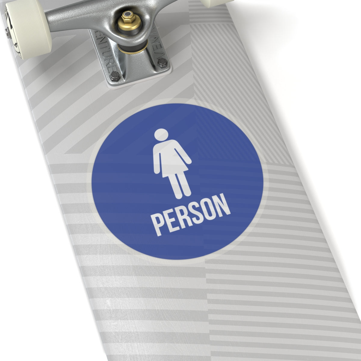 Skirt Person Blue Circle Sticker