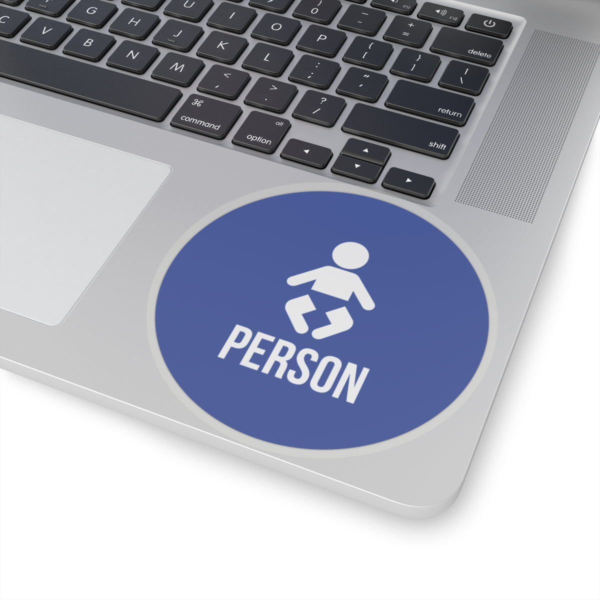 Baby Person Blue Circle Sticker