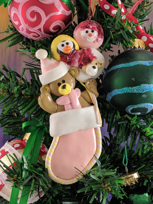Animal Balloons Teddy Bear Christmas Ornament
