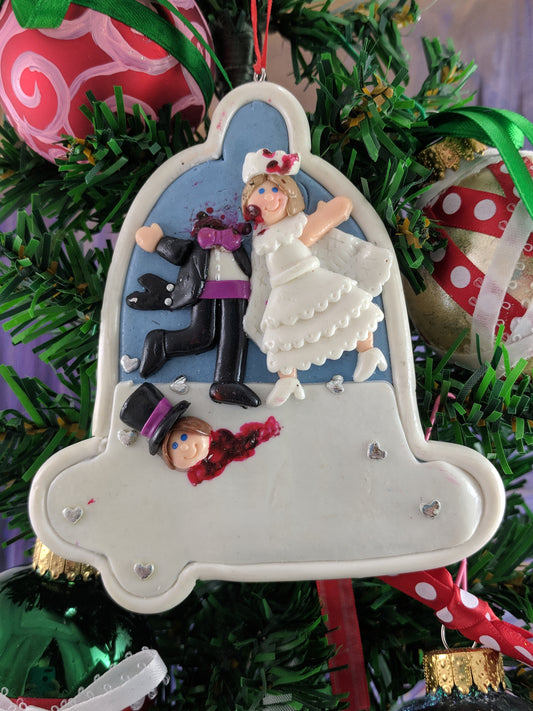 Decapitated Groom Wedding Christmas Ornament