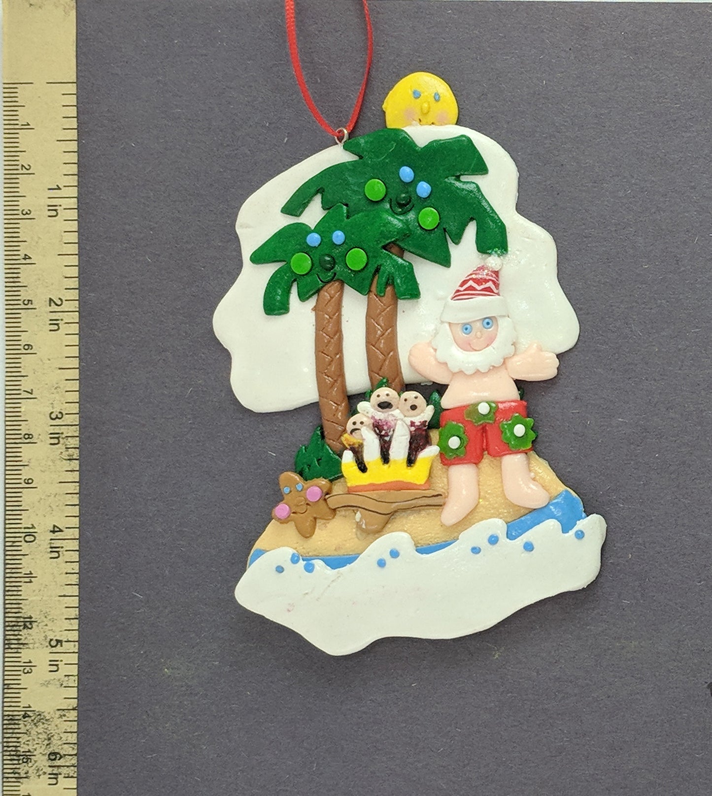 Cannibal Santa Beach Christmas Ornament