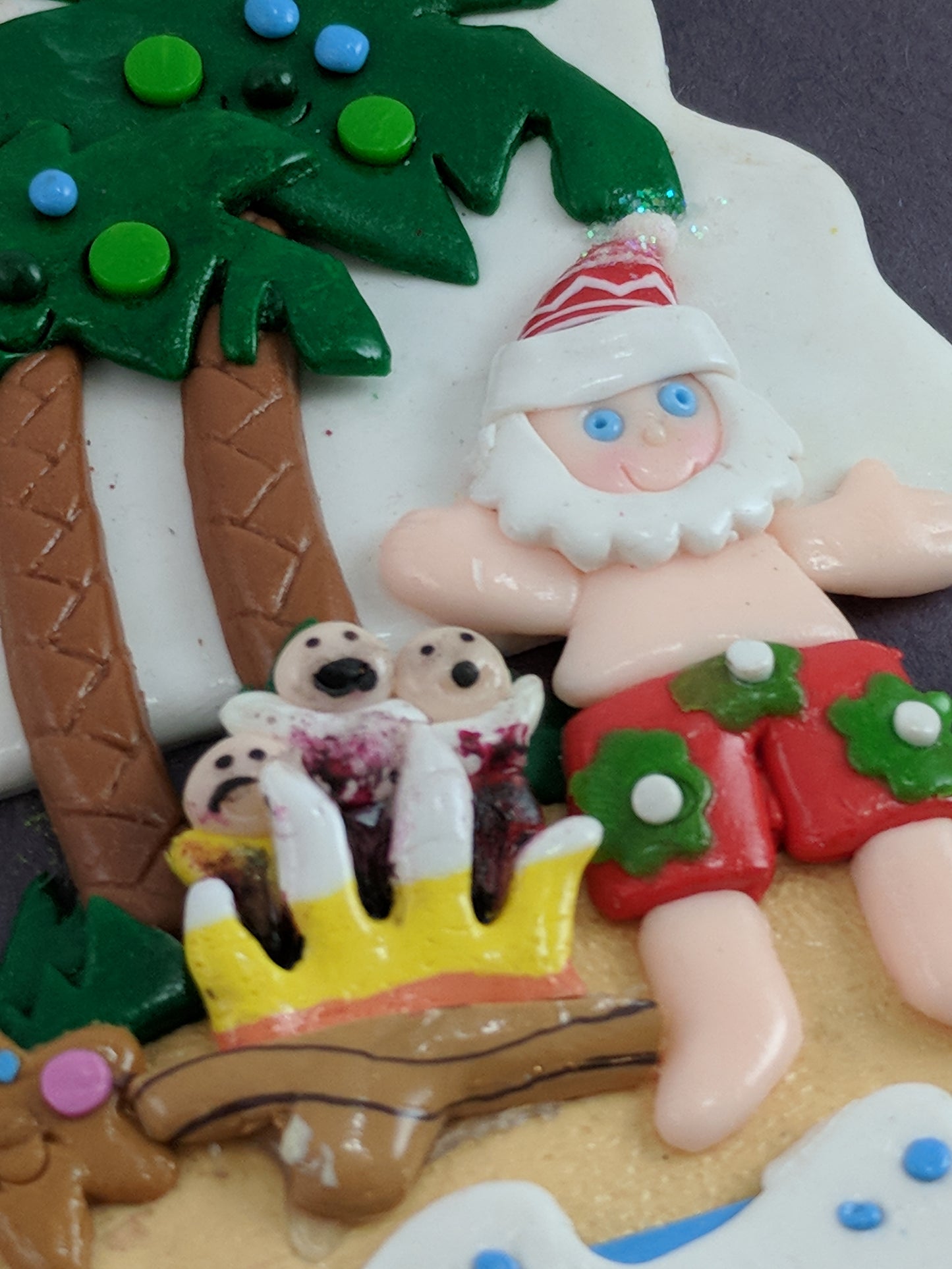 Cannibal Santa Beach Christmas Ornament