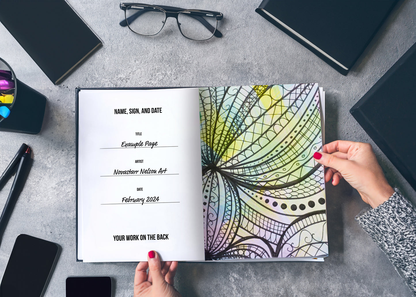 Reverse Coloring Book; All You Need Is A Pen