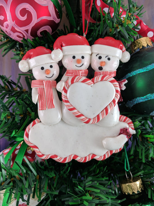 Snowman With Amputated Arm Christmas Ornament