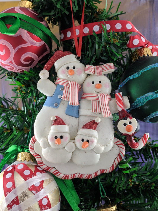 Penguin Head On A Cane Christmas Ornament