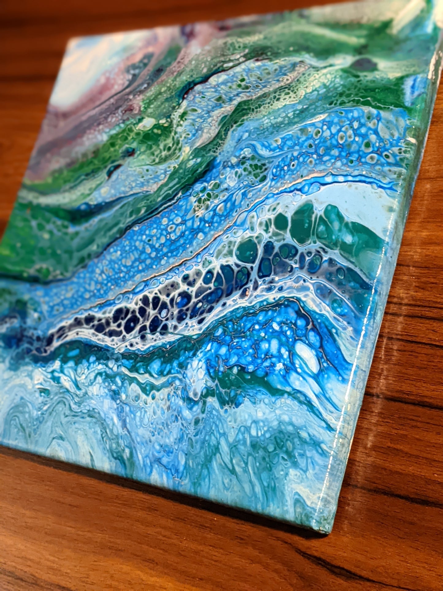 "Splash" Original Artwork on Canvas 12 x 12 in.